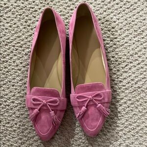 Talbots pink suede spring slip on shoes
